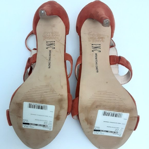 Inc International Concepts Paprika Suede High Heel 4" Sandals Size 6 - Picture 6 of 6